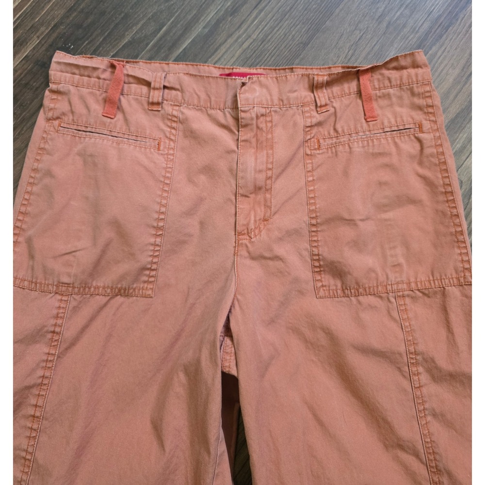 Gloria Vanderbilt peach Wide Leg Crop capri Pants Size 12 Granola Gorpcore boho - Picture 3 of 9
